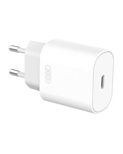 Wall Charger XO L91, USB-C, 25W + USB-C to Lightning Cable (White)