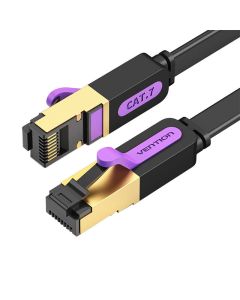 Ravni mrežni kabel UTP CAT7 Vention ICABL RJ45 Ethernet 10Gbps 10m crni