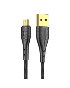 USB na Micro USB kabel Vipfan Nano Gold X07, 3A, 1.2m (crni)