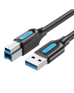 Kabel za ispis USB 3.0 A na USB-B Vention COOBD 2A 0,5 m crni PVC