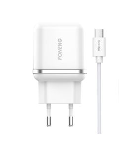 Zidni punjač Foneng EU20 + dual USB na Micro USB