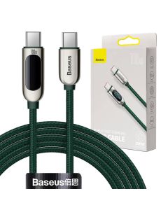 Kabel USB-C na USB-C Baseus Display, 100W, 2m (zeleni)