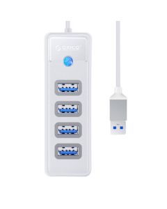 Orico Hub Adapter USB to 4x USB 3.0, 5 Gbps, 0.15m (White)