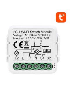 Smart Switch Module WiFi Avatto N-WSM01-2 TUYA