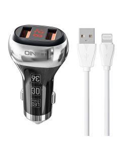 LDNIO C2 2USB auto punjač + Lightning kabel