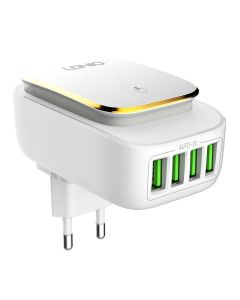 Wall charger LDNIO A4405 4USB, LED lamp + Lightning Cable