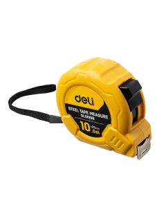 Steel Measuring Tape 10m/25mm Deli Tools EDL9010B (yellow)