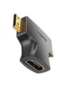 Adapter 2in1 HDMI to Micro/Mini HDMI Vention AGFB0 4K 30Hz (black)