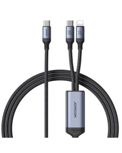 Kabel Speedy USB-C do USB-C + Lightning Joyroom SA21-1T2/ 100W / 1,5m (crni)