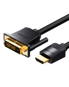 HDMI to DVI (24+1) Cable Vention ABFBH 2m, 4K 60Hz/ 1080P 60Hz (Black)