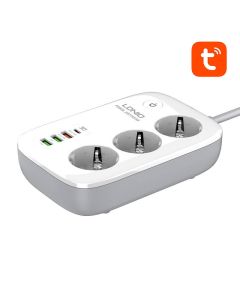 Smart Wi-Fi power strip LDNIO SEW3452, Tuya (white)