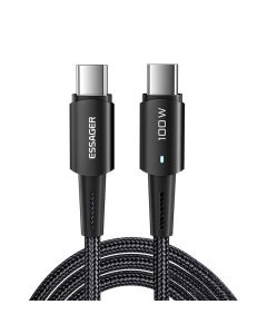 USB-C na USB-C kabel 100W Essager 1m (crni)