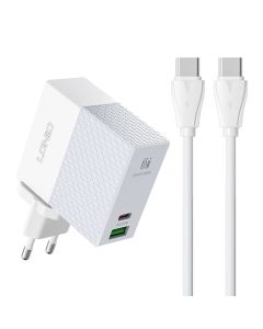 Zidni punjač LDNIO A2620C USB, USB-C 65W + USB-C - USB-C kabel