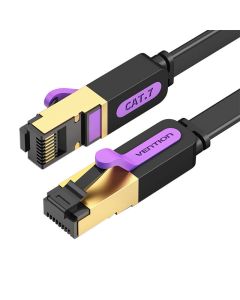 Flat mrežni kabel UTP CAT7 Vention ICABJ RJ45 Ethernet 10Gbps 5m crni