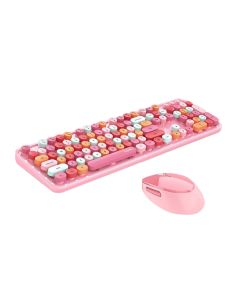 Wireless keyboard + mouse set MOFII Sweet 2.4G (pink)