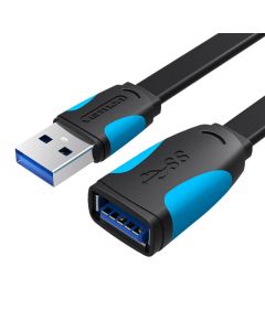 Flat USB 3.0 extender Vention VAS-A13-B200 2m Black