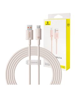 Fast Charging cable Baseus USB to USB-C Habitat Series 2m 100W (pink)