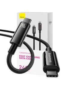 USB-C to USB-C cable Baseus Tungsten Gold 240W 3m (black)