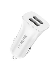 Auto punjač dual USB Foneng C07 2.4A (bijeli)