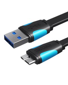 Plosnati USB 3.0 A na Micro-B kabel Vention VAS-A12-B200 2m crni