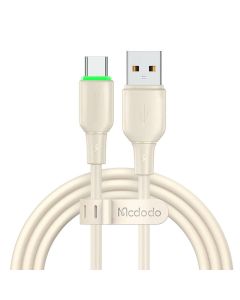 USB na USB-C kabel Mcdodo CA-4750 s LED svjetlom 1,2 m (bež)