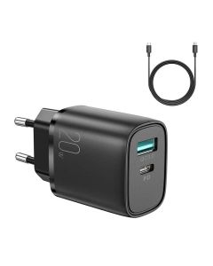 Punjač 20W Dual-Port CL kabel Joyroom L-QP2011 (crni)