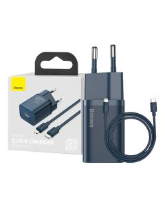 Baseus Super Si Quick Charger 1C 20W s USB-C kabelom za Lightning 1m (plavi)
