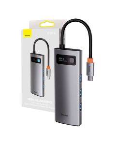 Adapter 5u1 Baseus Hub USB-C na 3x USB 3.0 + HDMI + USB-C PD