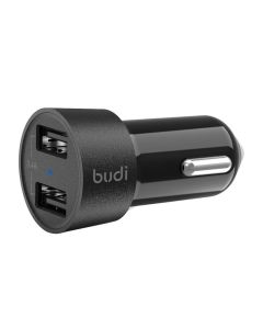 LED auto punjač Budi, 2x USB, 3.4A (crni)