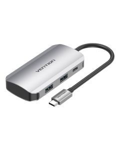 USB-C priključna stanica na 4x USB3.0, PD 0,15m Vention TNBHB (siva)