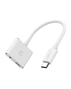 Adapter audio USB-C to mini jack 3.5mm i USB-C Cygnett Essential (white)