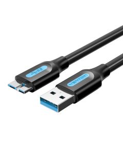 USB 3.0 A to Micro-B cable Vention COPBF 2A 1m Black PVC