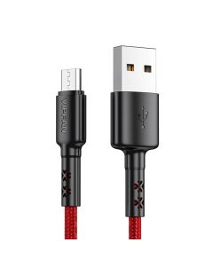 USB to Micro USB cable Vipfan X02, 3A, 1.2m (red)