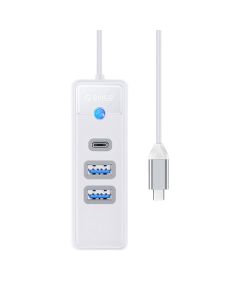 Orico Hub adapter USB-C na 2x USB 3.0 + USB-C, 5 Gbps, 0,15 m (bijeli)