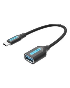 USB-C 3.1 muški na USB ženski OTG kabel Vention CCVBB 0,15 m, 2 A, crni