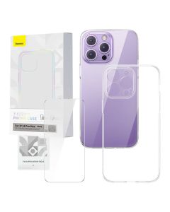 Transparent Case i kaljeno staklo set Baseus Corning za iPhone 14 Pro Max