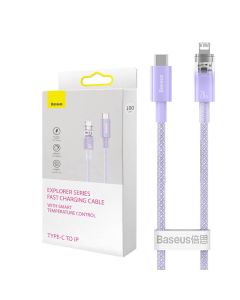 Kabel za brzo punjenje Baseus USB-C na Lightning Explorer Series 2m, 20W (ljubičasti)