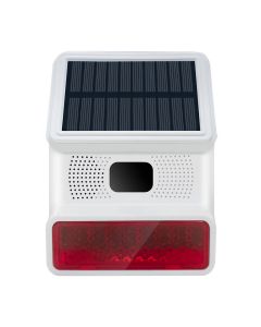 Wireless outdoor solar powered strobe light siren PGST PE-523