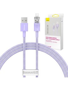 Kabel za brzo punjenje Baseus USB-A na Lightning Explorer Series 1m 2.4A (ljubičasti)