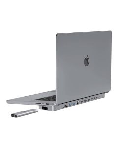 USB-C docking station / Hub for MacBook Pro 13" / 14" INVZI MagHub 12in2 with SSD tray (gray)