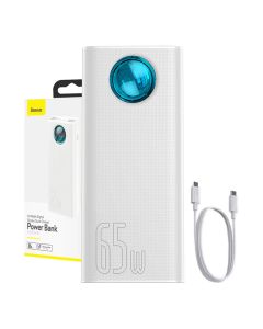 Powerbank Baseus Amblight 30000mAh, 4xUSB, USB-C, 65W (white)