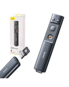 Baseus Orange Dot Multifunctionale remote control for presentation, with a laser pointer - gray