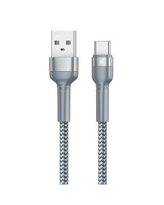 Kabel USB-C Remax Jany Alloy, 1m, 2.4A (srebrni)