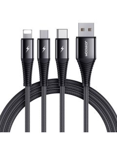 USB kabel Joyroom S-1230G4 3u1 USB-C / Lightning / Micro USB 1.2m (crni)