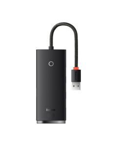 Baseus Lite Series Hub 4u1 USB na 4x USB 3.0, 25 cm (crni)