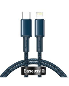 Baseus pleteni kabel visoke gustoće Type-C na Lightning, PD, 20 W, 2 m (plavi)