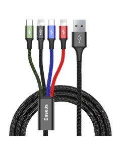 Baseus Fast USB kabel 4u1 USB-C / 2x Lightning / Micro 3,5A 1,2m - crni