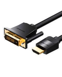 HDMI to DVI (24+1) Cable Vention ABFBJ 5m, 4K 60Hz/ 1080P 60Hz (Black)