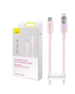 Kabel za brzo punjenje Baseus USB-C na Lightning Explorer Series 1m, 20W (ružičasti)