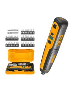 Cordless Screwdriver INGCO CSDLI0403, 4V with bits set